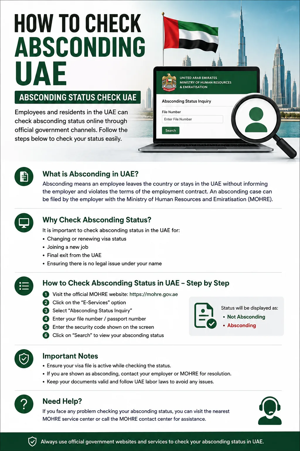 How to Check Absconding Status in UAE