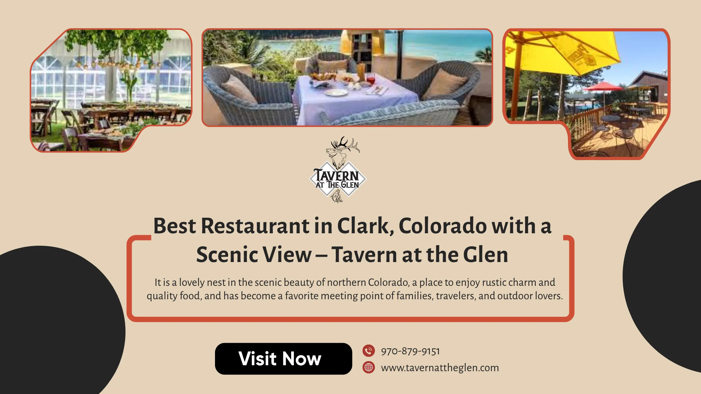 Best Restaurant in Clark, Colorado with a Scenic View — Tavern at the Glen