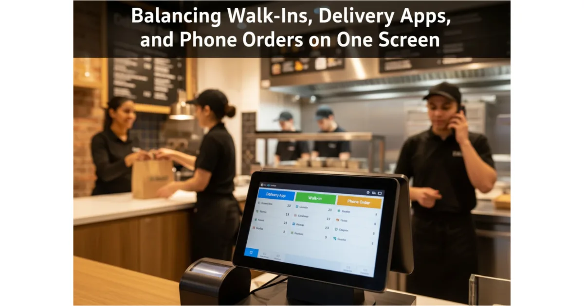 Balancing Walk-Ins, Delivery Apps, and Phone Orders on One Screen