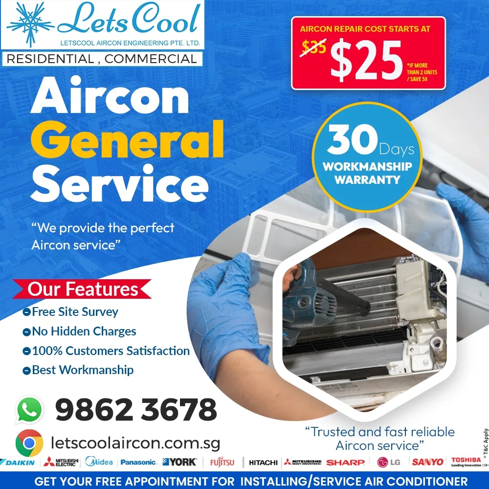 What is included in aircon general servicing?