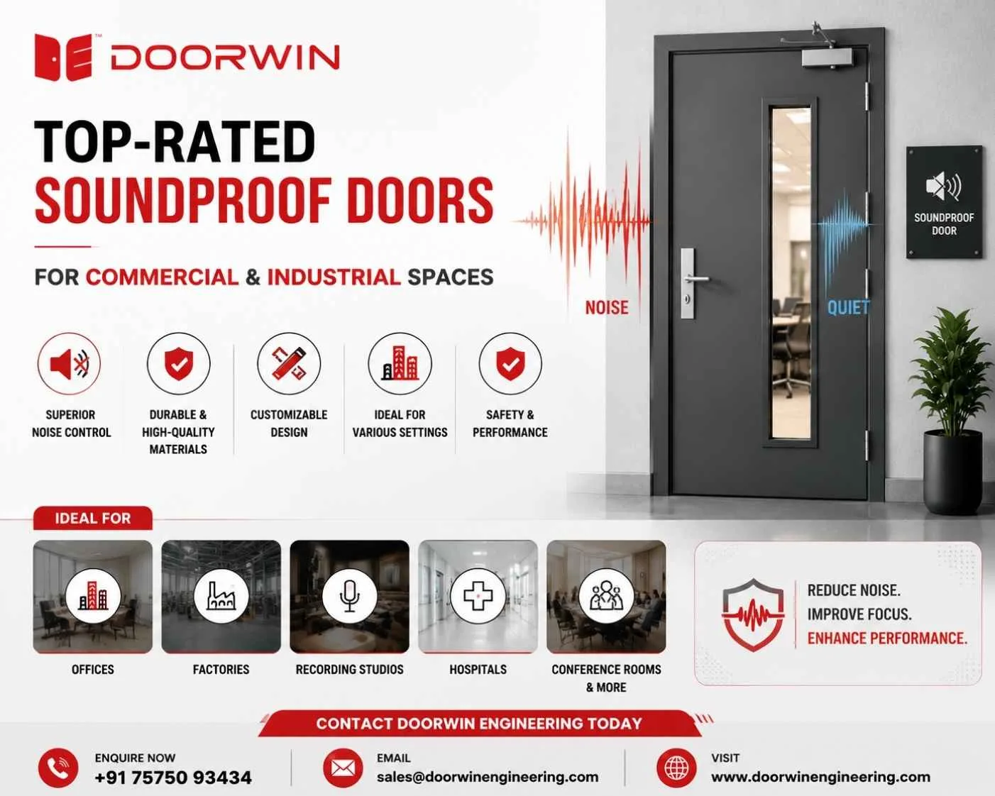 Top-Rated Soundproof Doors for Commercial and Industrial Spaces in Ahmedabad