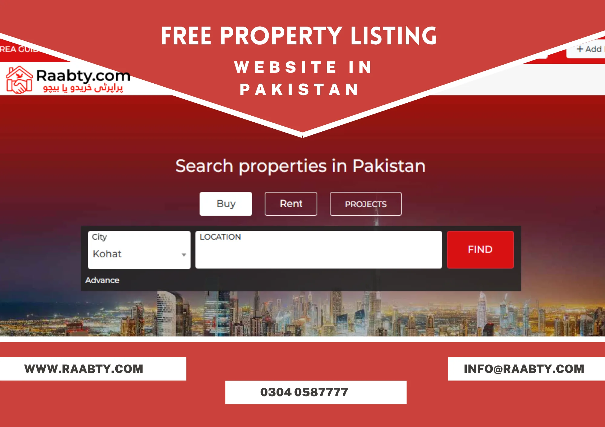 Free Property Listing Portal in Pakistan – Raabty.com