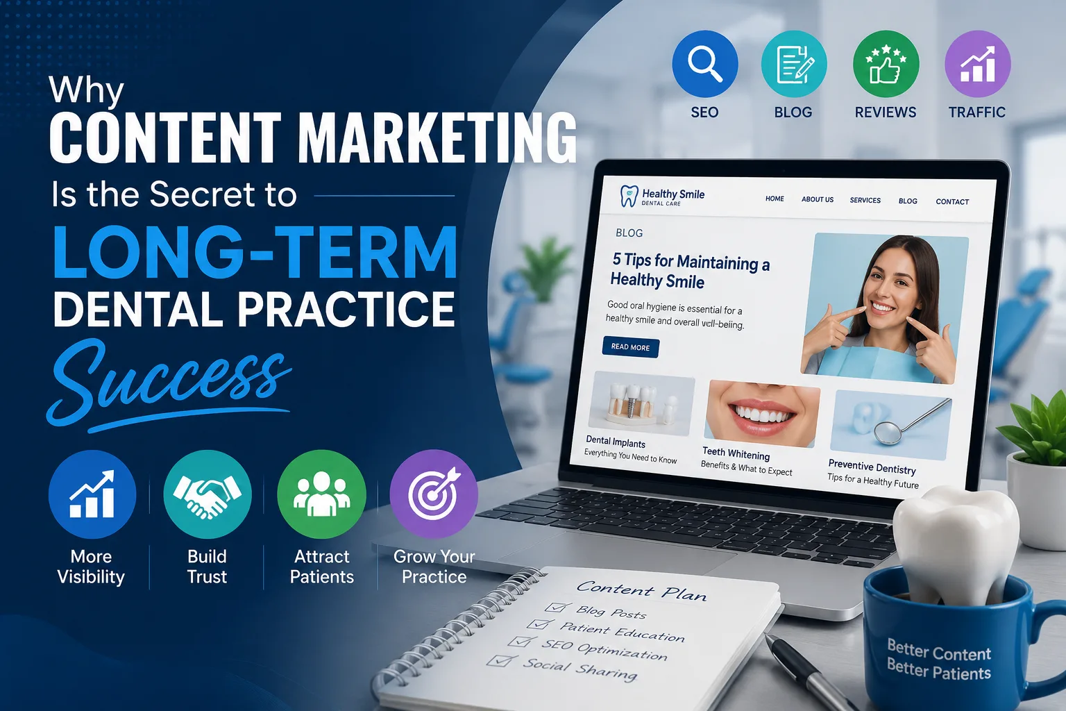 Why Content Marketing Is the Secret to Long-Term Dental Practice Success