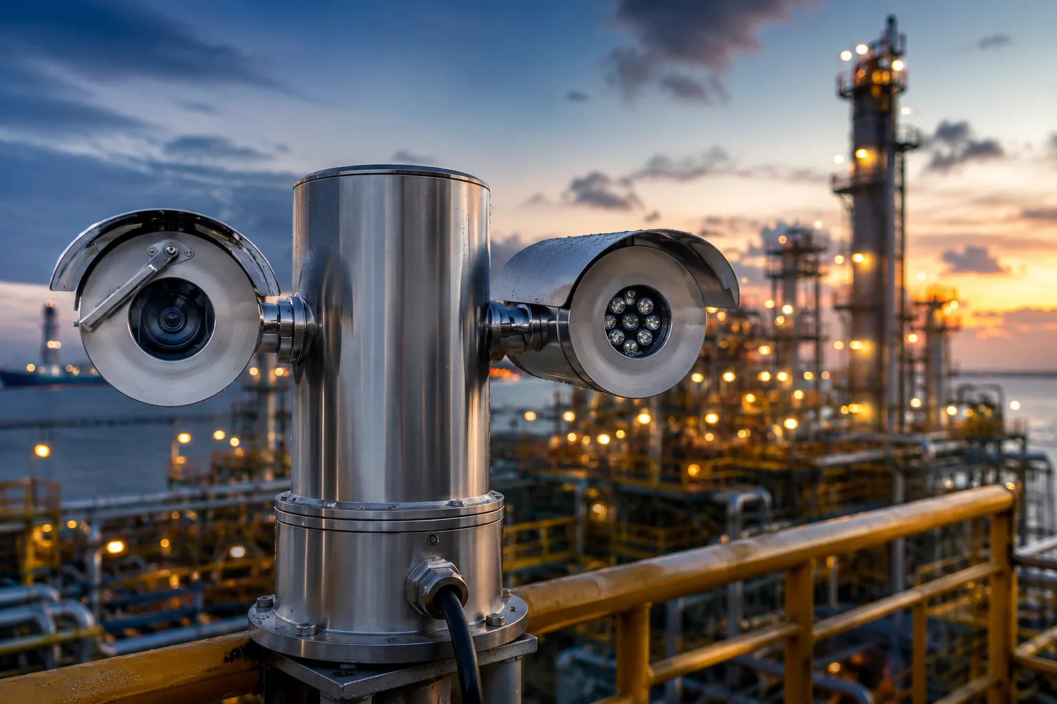 Explosion Proof PTZ Camera With IR for UK Maritime Yards