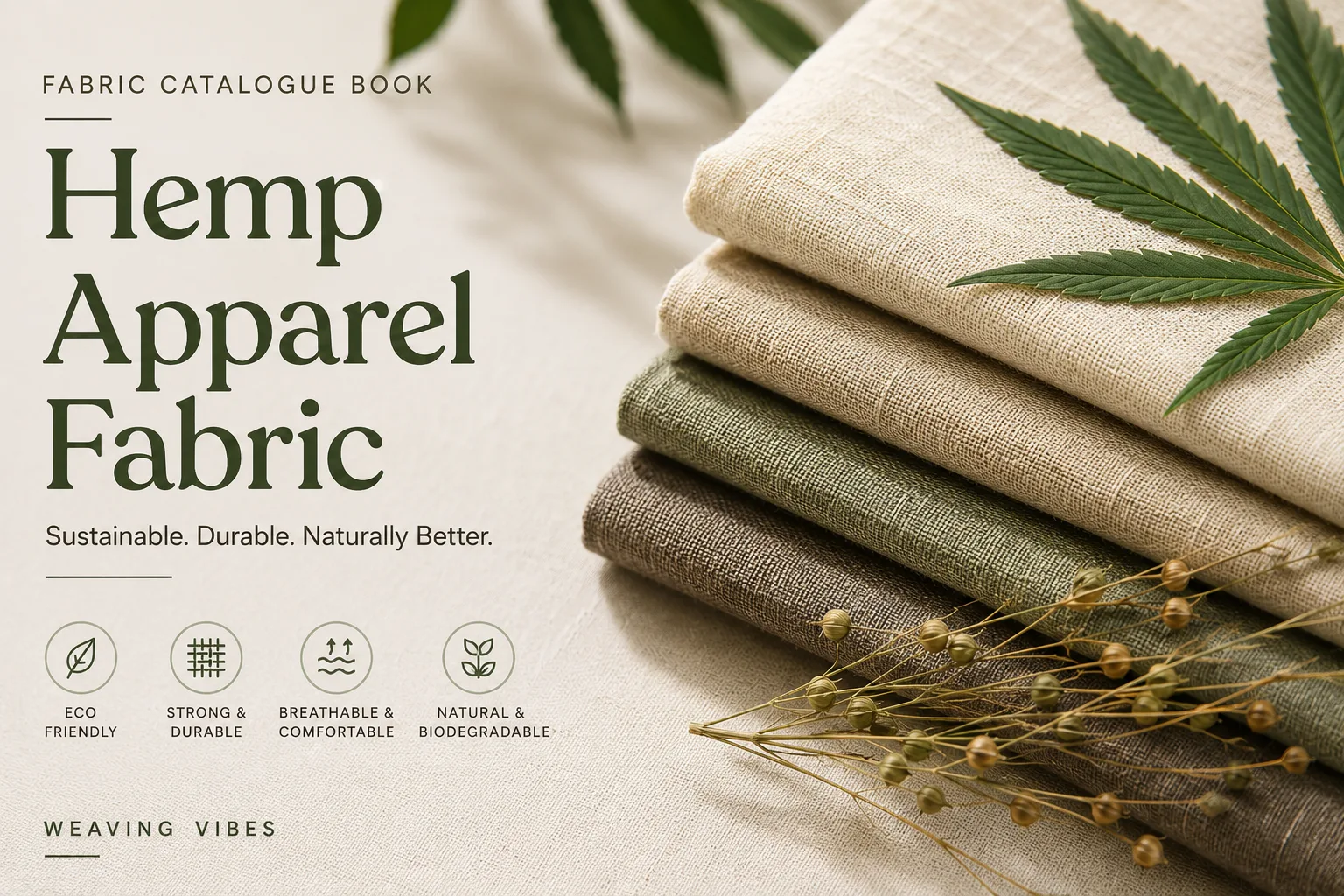 Hemp Apparel Fabric Highlights from Our Fabric Catalogue Book