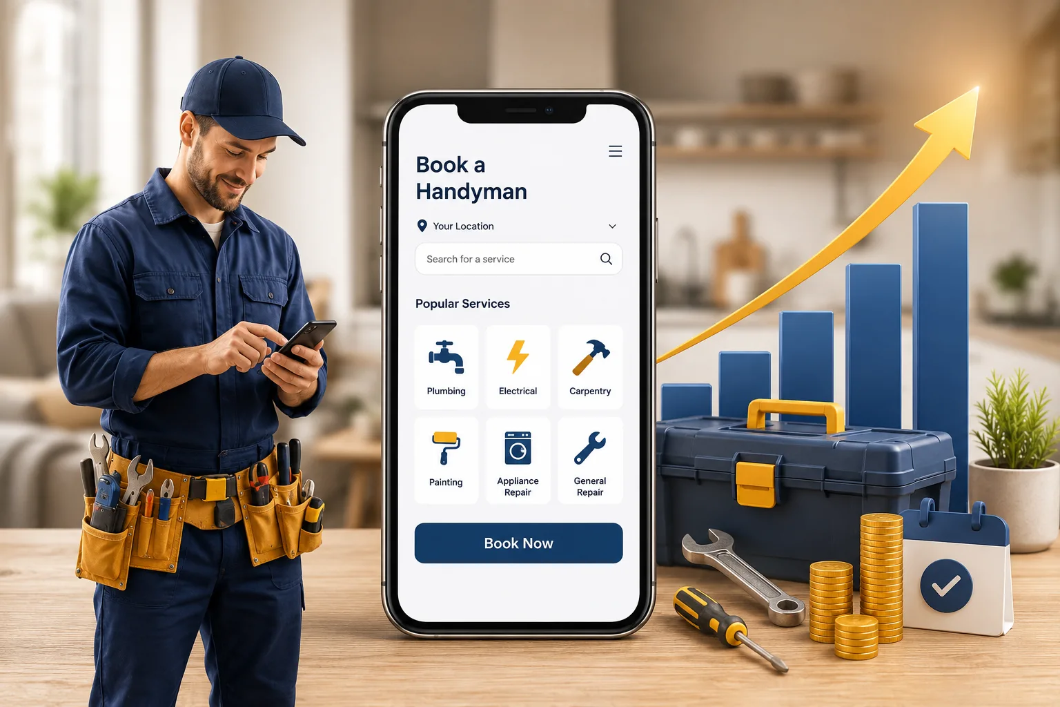 Top Benefits of Investing in Handyman Service App Development