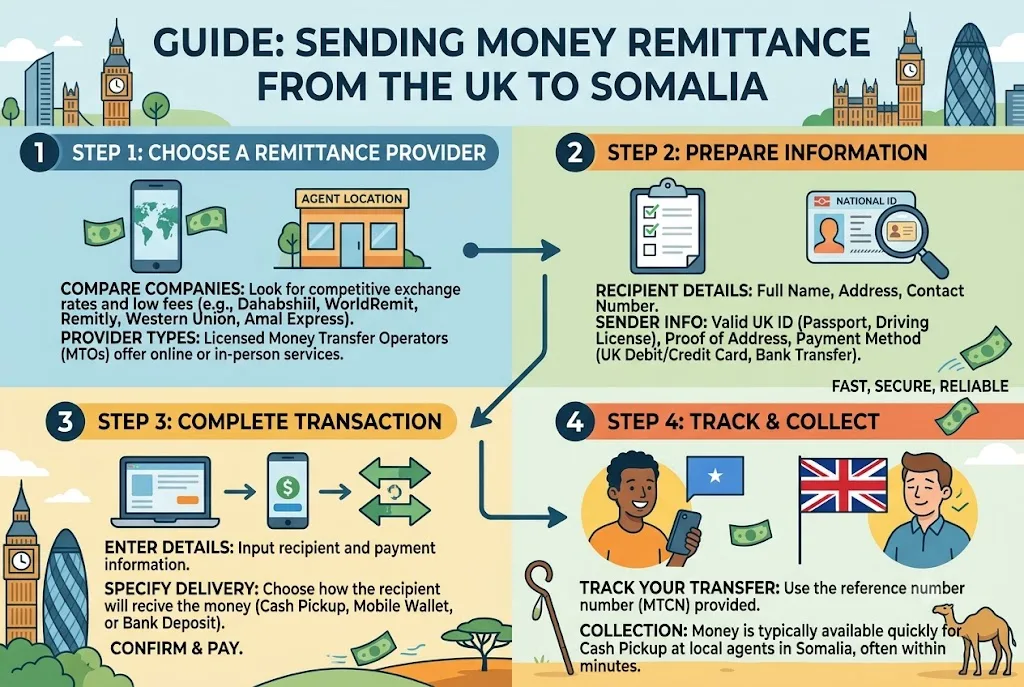 How to Send Money Remittance Somalia from the UK