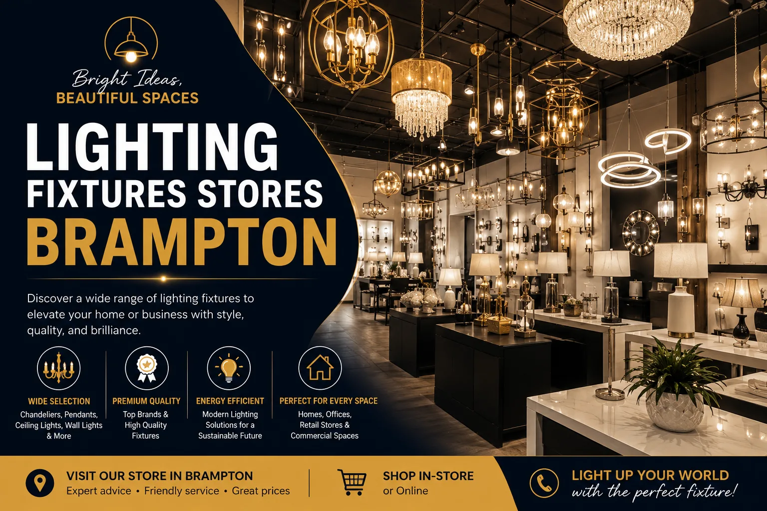 How Do Lighting Fixtures Stores in Brampton Help You Choose the Perfect Lights for Your Home?