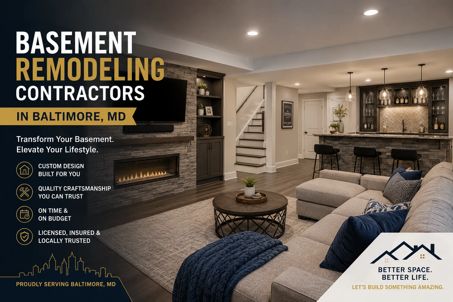 Which Basement Finishing Baltimore MD Ideas Can Transform Your Basement Into a Functional Family Retreat?