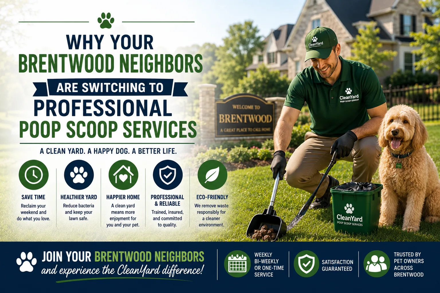 Why Your Brentwood Neighbors are Switching to Professional Poop Scoop Services