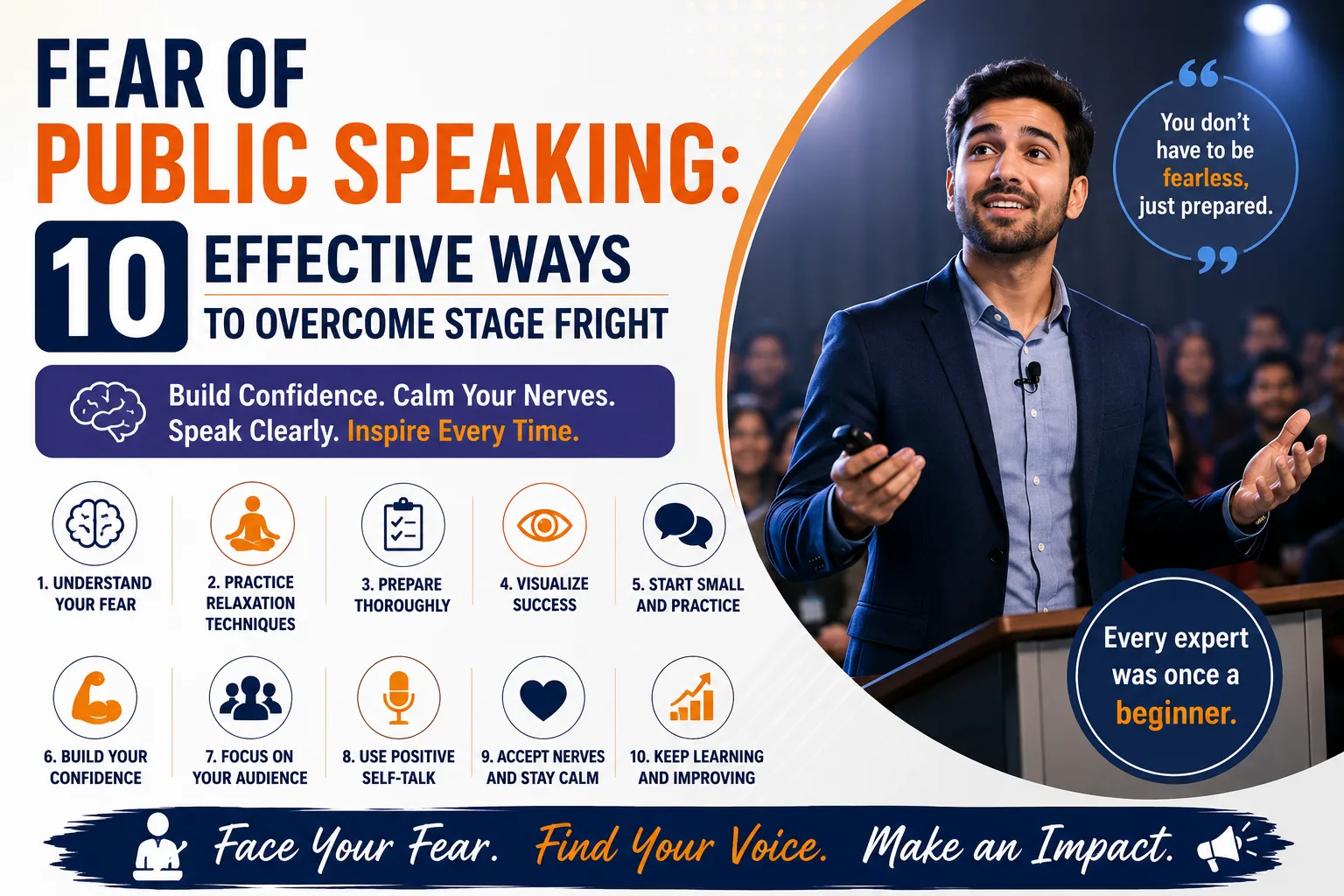 Fear of Public Speaking: 10 Effective Ways to Overcome Stage Fright