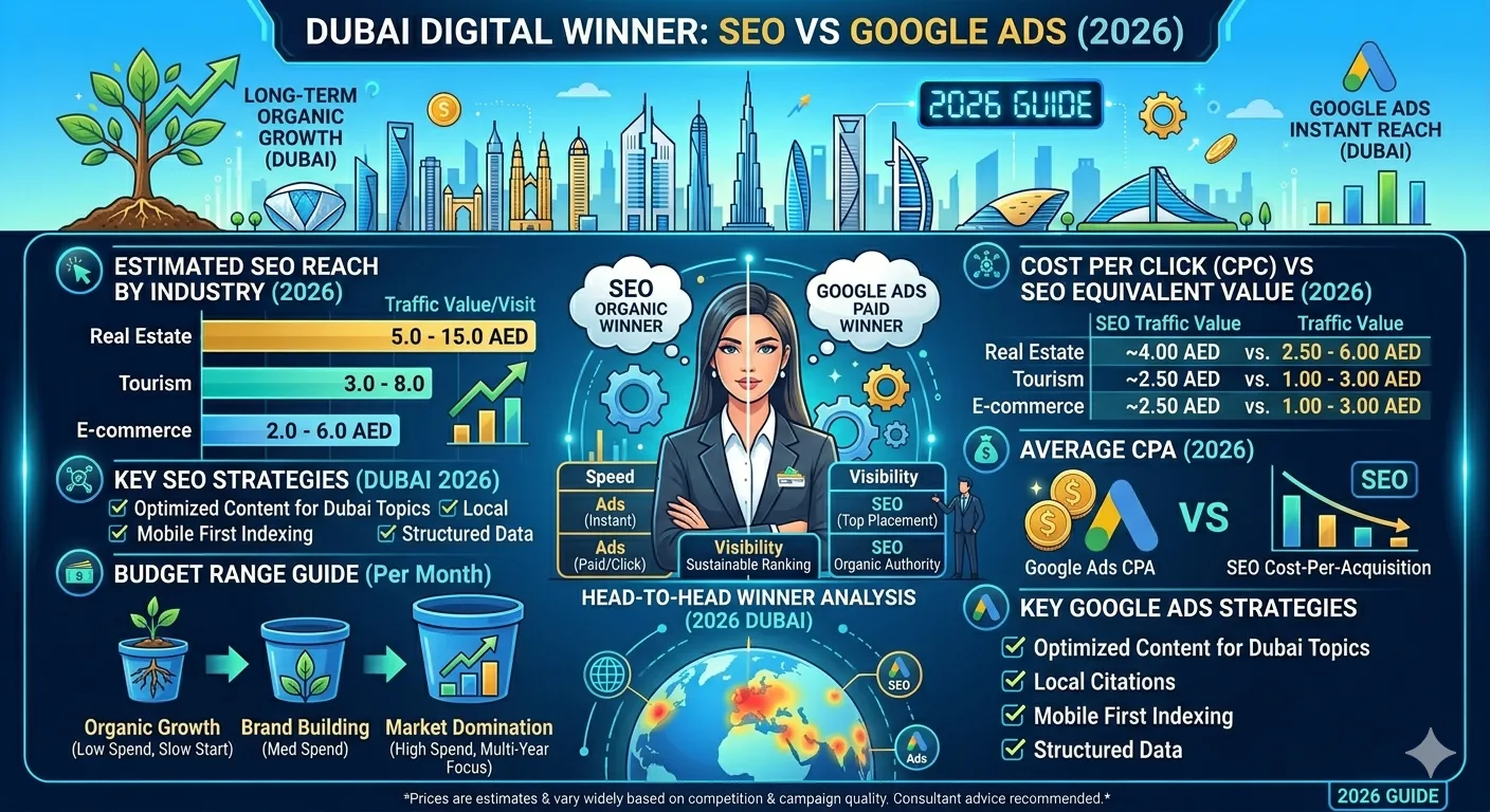 SEO vs PPC in Dubai: How to Choose the Right Channel for Faster ROI