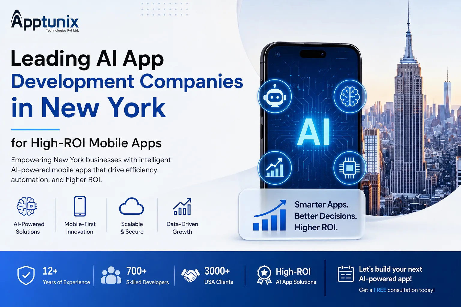Leading AI App Development Companies in New York for High-ROI Mobile Apps