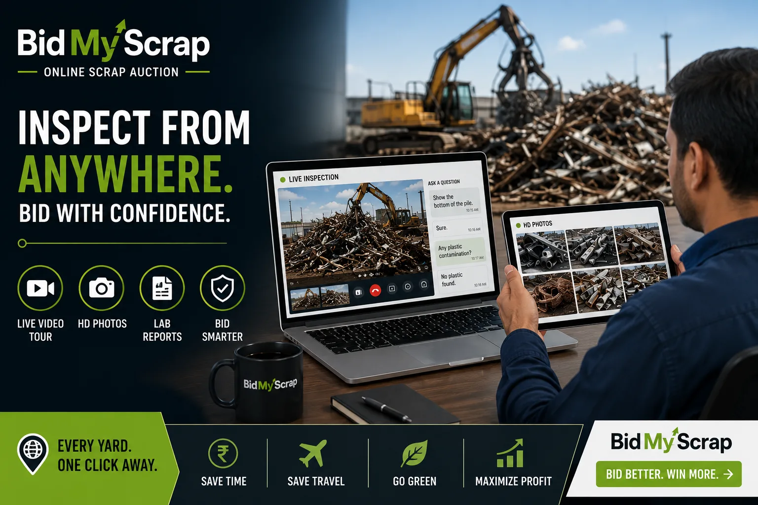 Virtual Yard Tours: Saving Time and Money with Our Scrap Auction Online