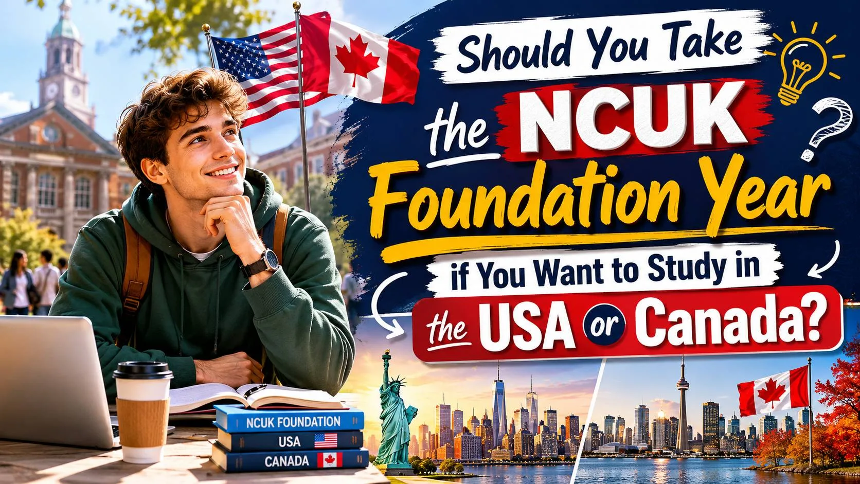 Should You Take the NCUK Foundation Year if You Want to Study in the USA or Canada?