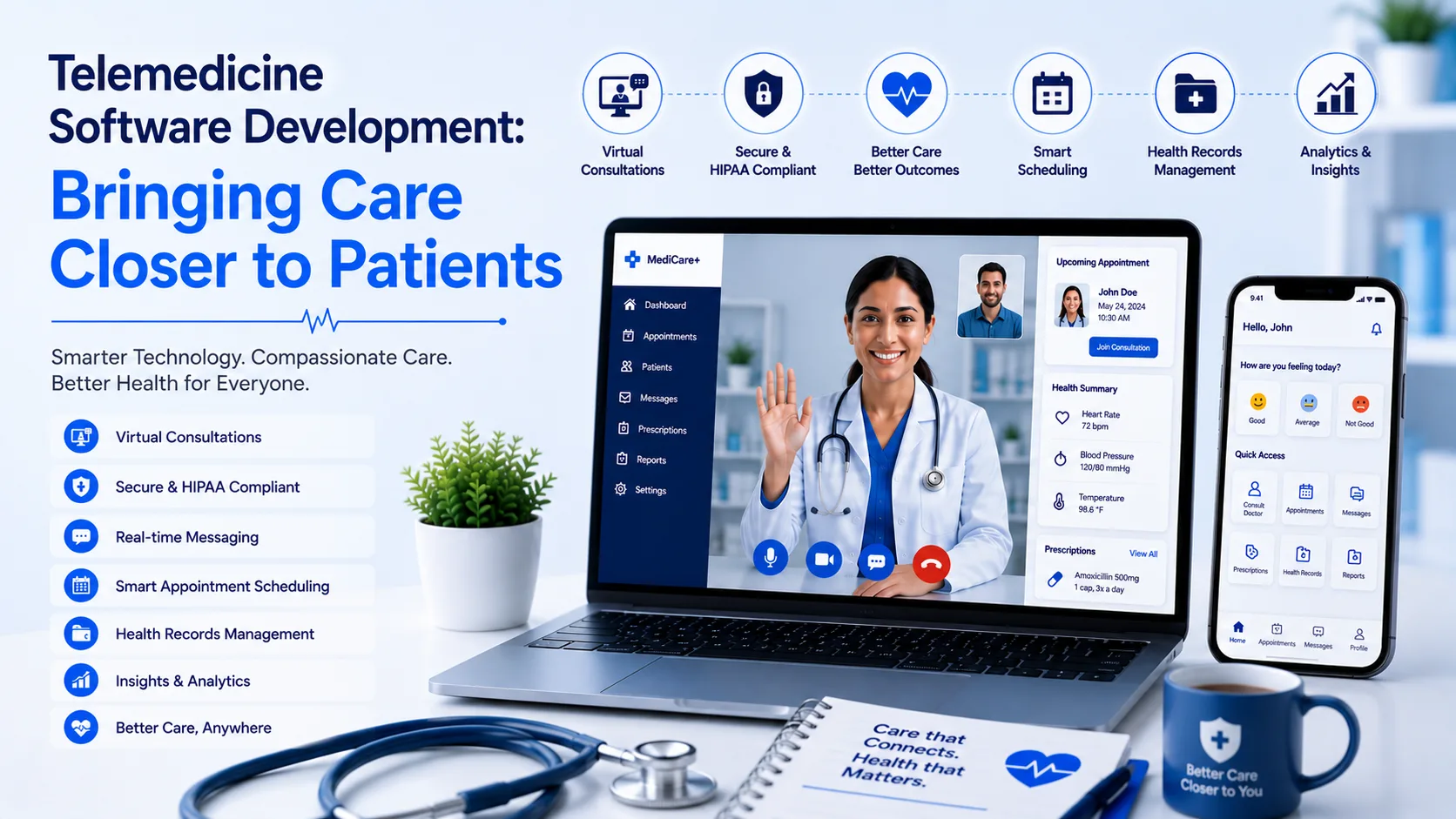 Telemedicine Software Development: Bringing Care Closer to Patients