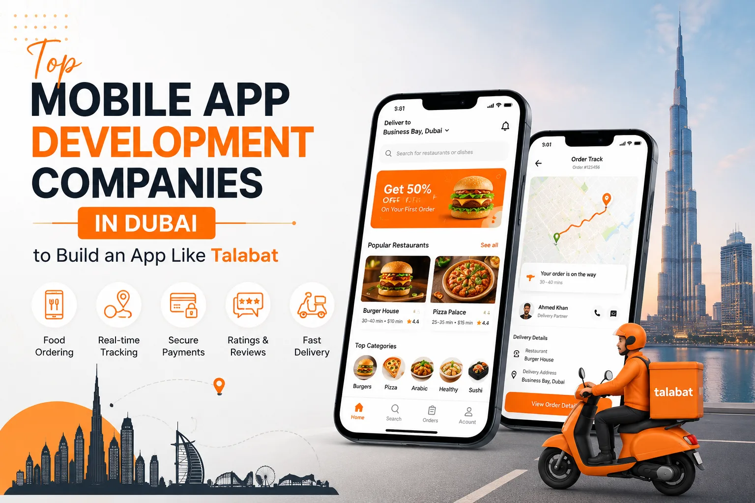Top Mobile App Development Companies in Dubai to Build an App Like Talabat