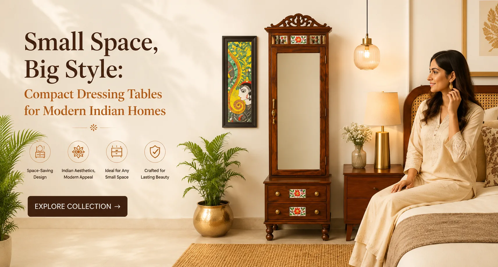 Small Space, Big Style: Compact Dressing Tables for Modern Indian Homes