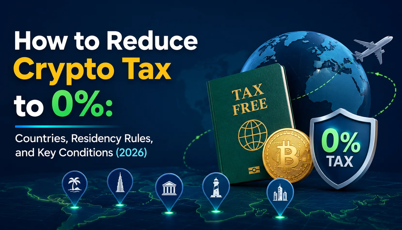 How to Reduce Crypto Tax to 0%: Countries, Residency Rules, and Key Conditions (2026)