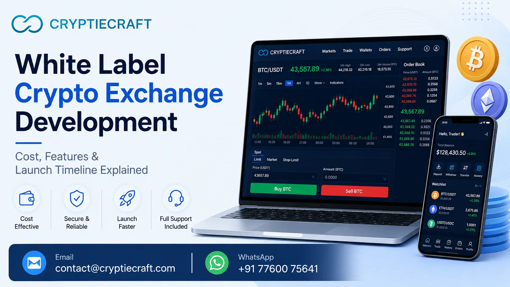 White Label Crypto Exchange Development: Cost, Features & Launch Timeline Explained