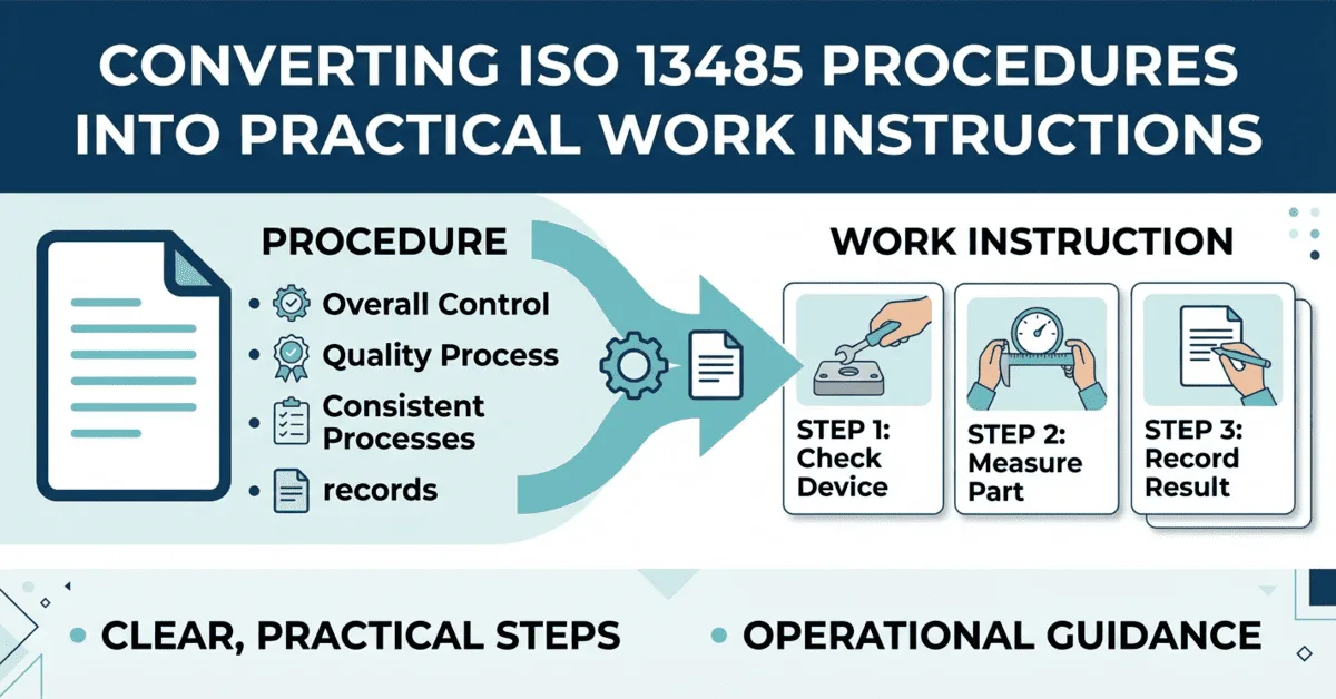 How to Turn ISO 13485 Procedures Into Practical Work Instructions