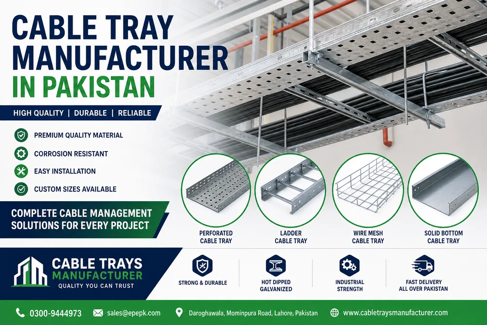 Cable Tray Manufacturer in Pakistan & Cable Tray Cover – Complete Guide