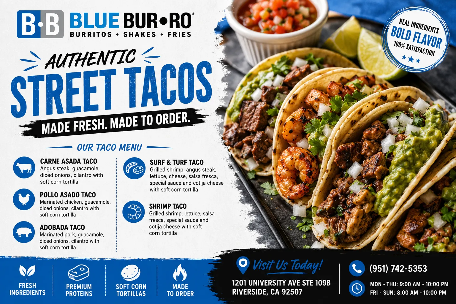 Tacos in Riverside: Fresh Mexican-Inspired Flavor You’ll Want to Come Back For
