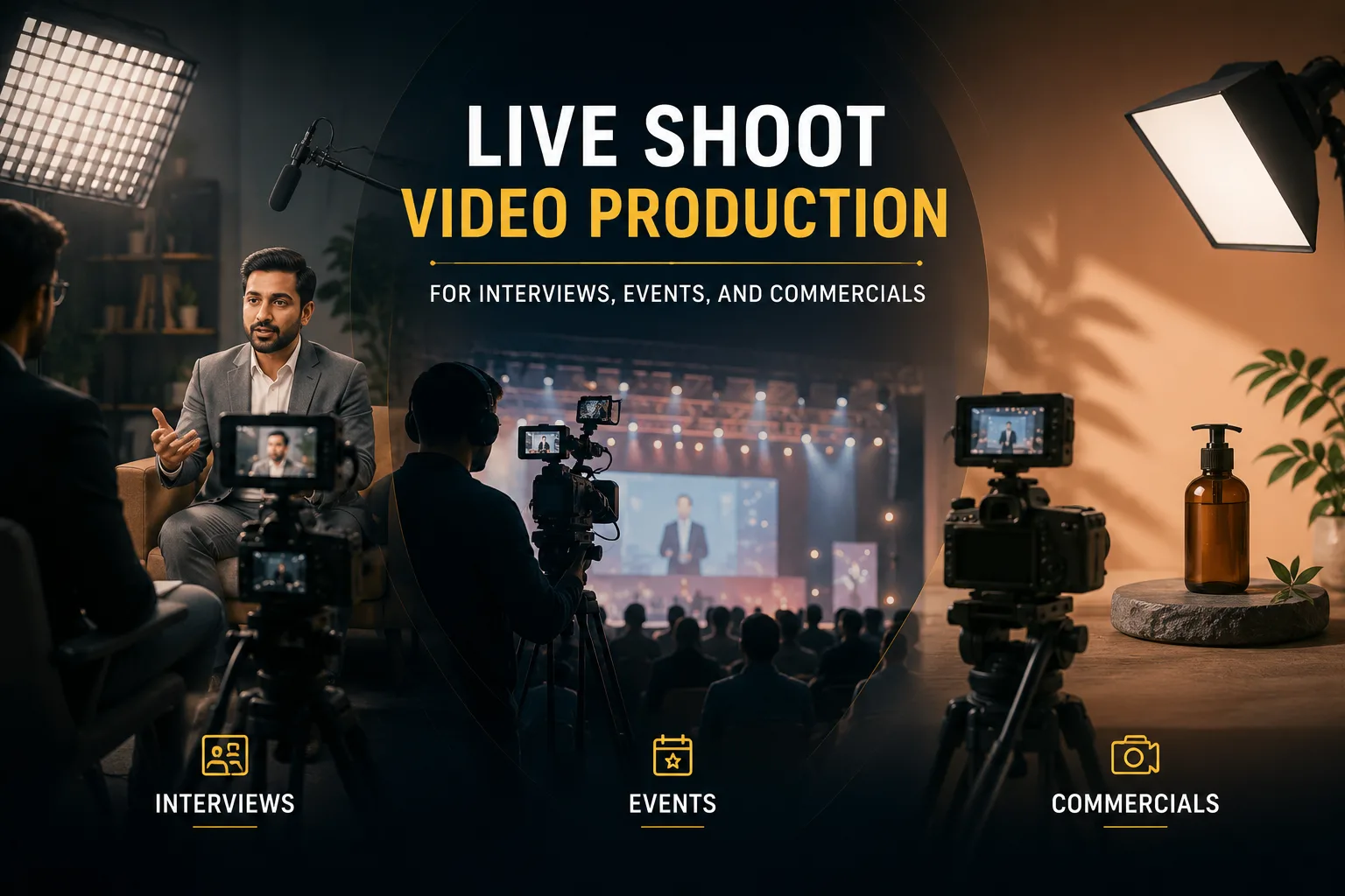 Live Shoot Video Production for Interviews Events And Commercial