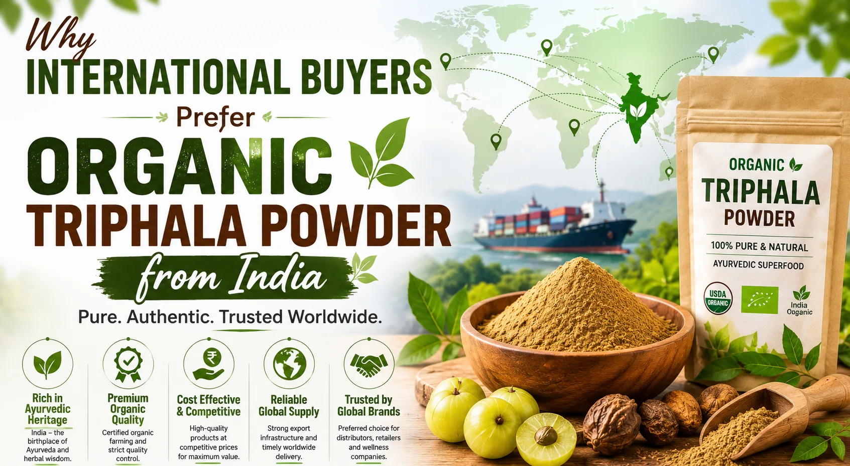 Why International Buyers Prefer Organic Triphala Powder from India
