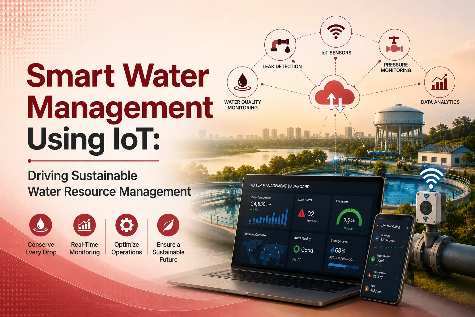 Smart Water Management Using IoT for Commercial and Industrial Facilities