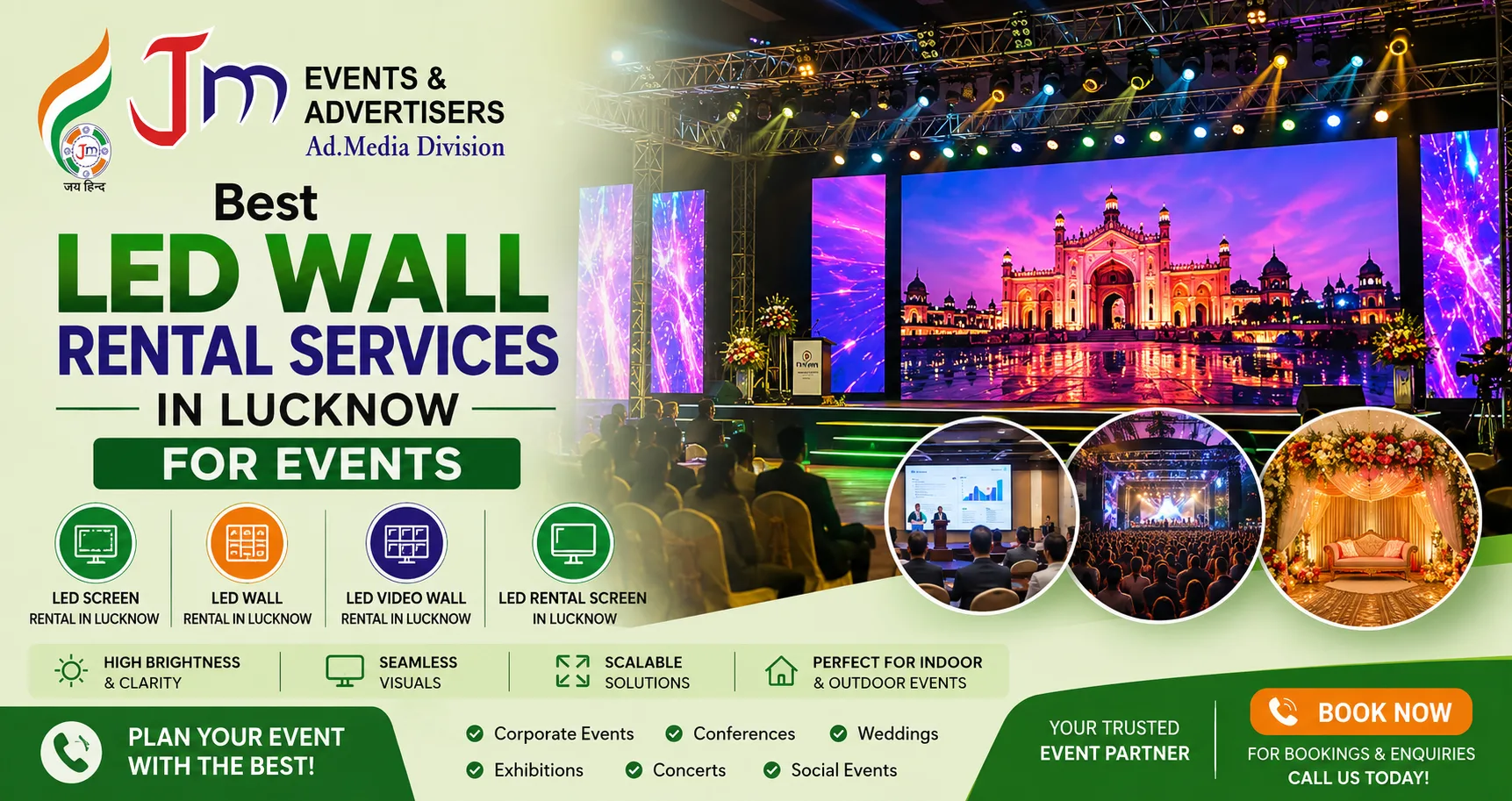 Best LED Wall Rental Services in Lucknow for Events