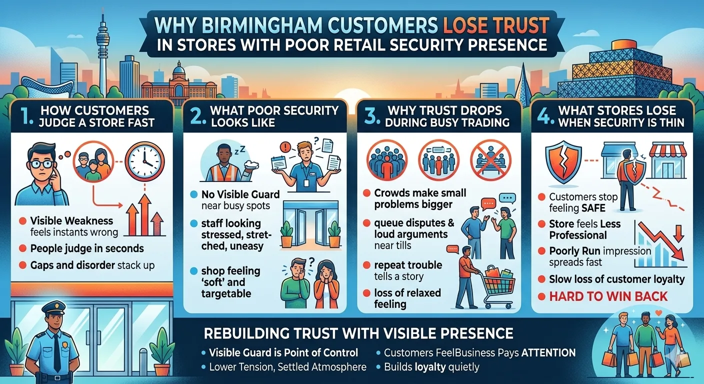 Why Birmingham Customers Lose Trust In Stores With Poor Retail Security Presence