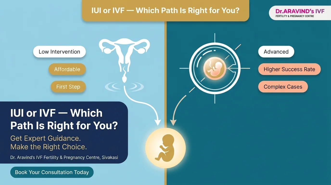 IUI vs IVF — Which Fertility Treatment Is Right for You? A Clear Guide from Dr.Aravind's IVF