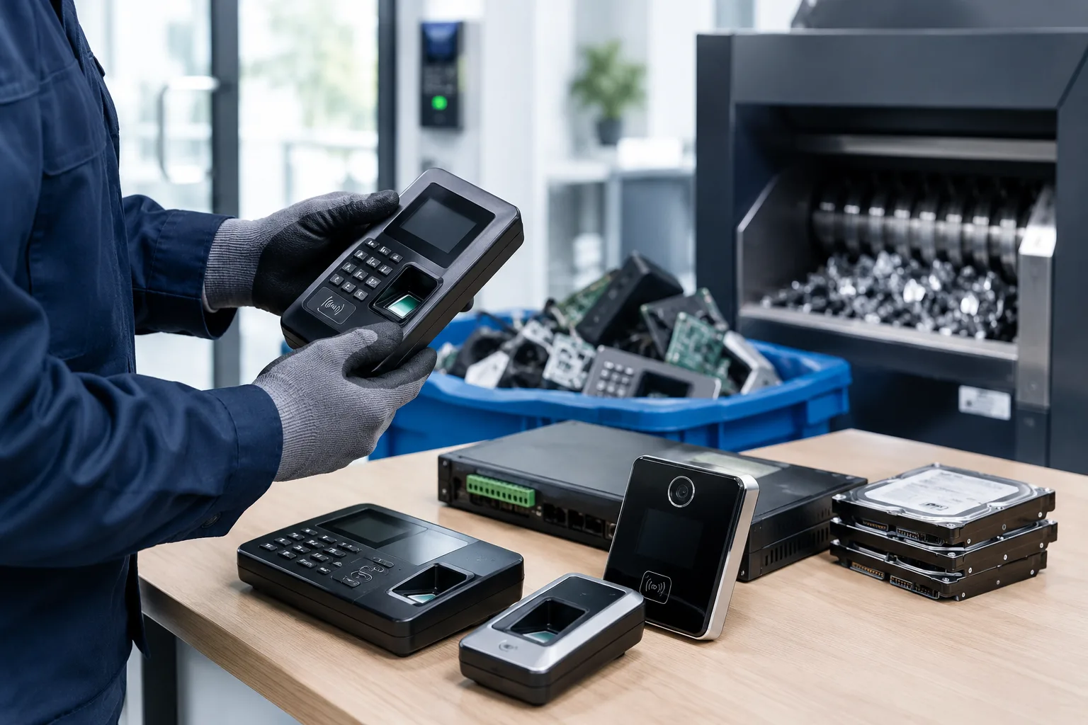Data Destruction Service for Retired Biometric Access Control Systems