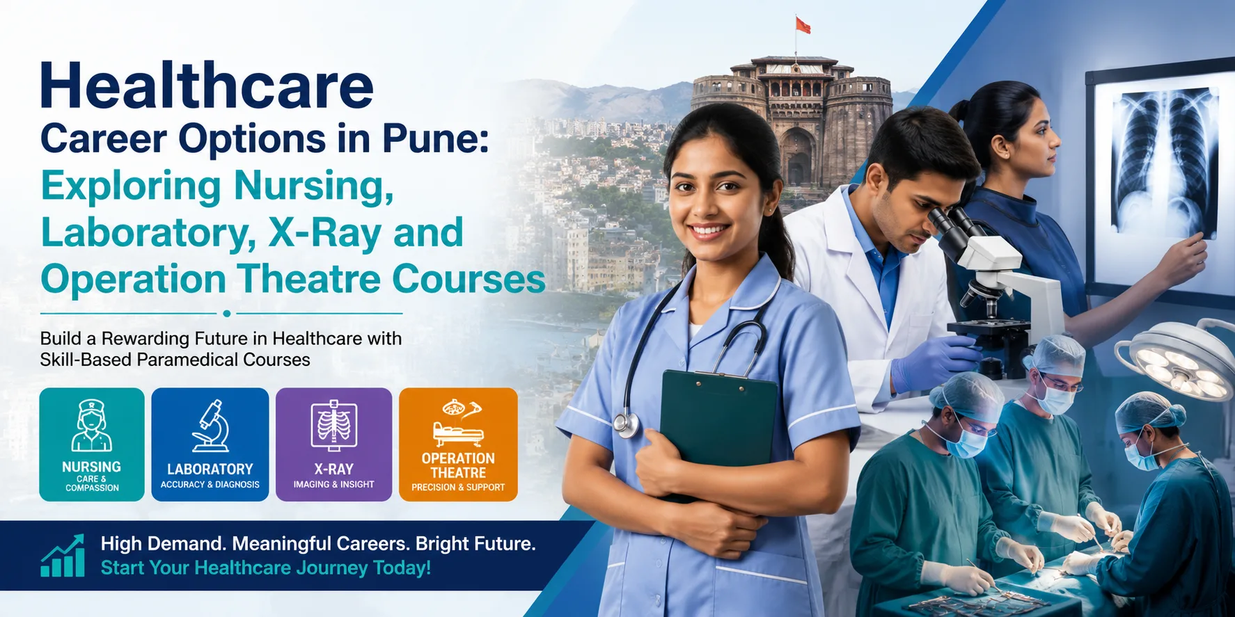 Healthcare Career Options in Pune: Exploring Nursing, Laboratory, X-Ray and Operation Theatre Courses