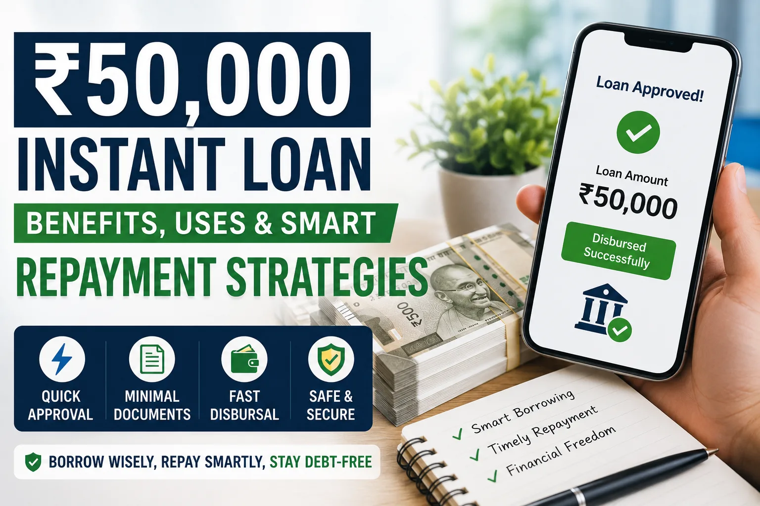 ₹50,000 Instant Loan: Benefits, Uses & Smart Repayment Strategies