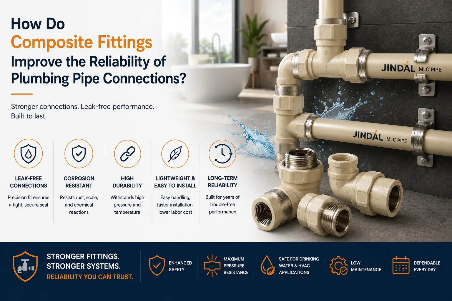 How Do Composite Fittings Improve the Reliability of Plumbing Pipe Connections?