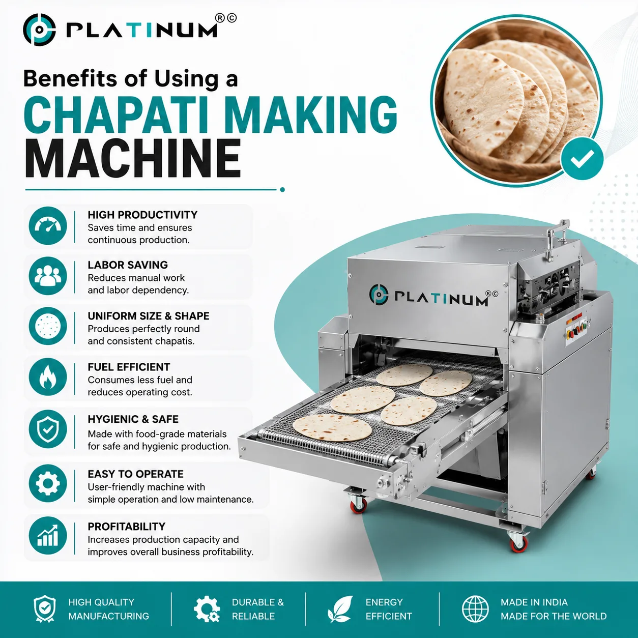 Benefits of Using a Chapati Making Machine