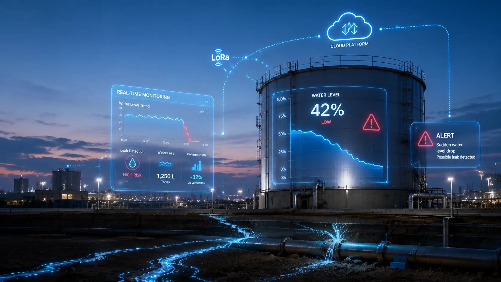 Losing Water Silently? LoRa Radar Sensors Help You Detect It Fast