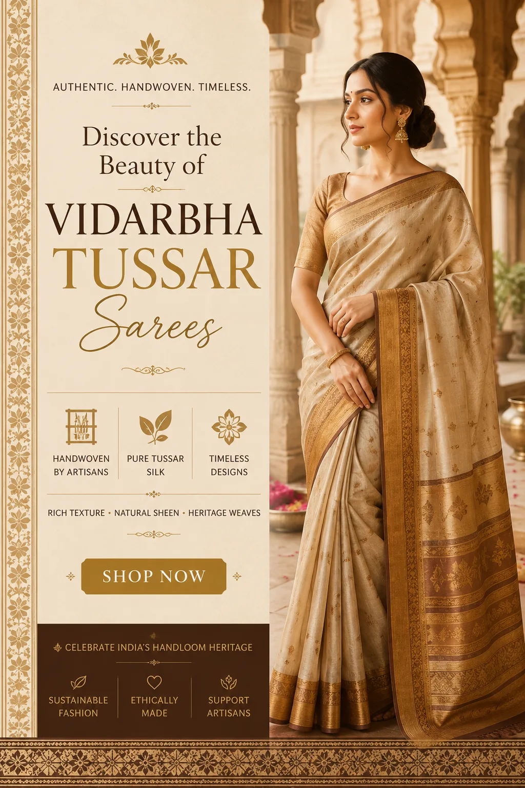 Vidarbha Tussar Sarees: Complete Online Buying Guide