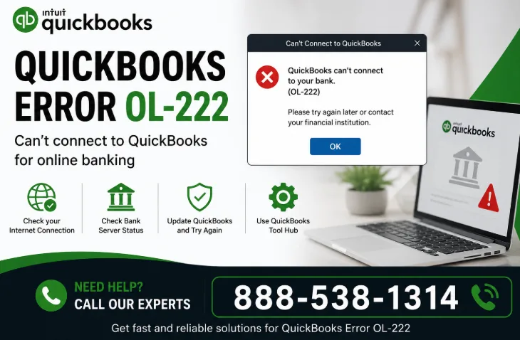 How to Fix QuickBooks Desktop Error OL 222? (2026)