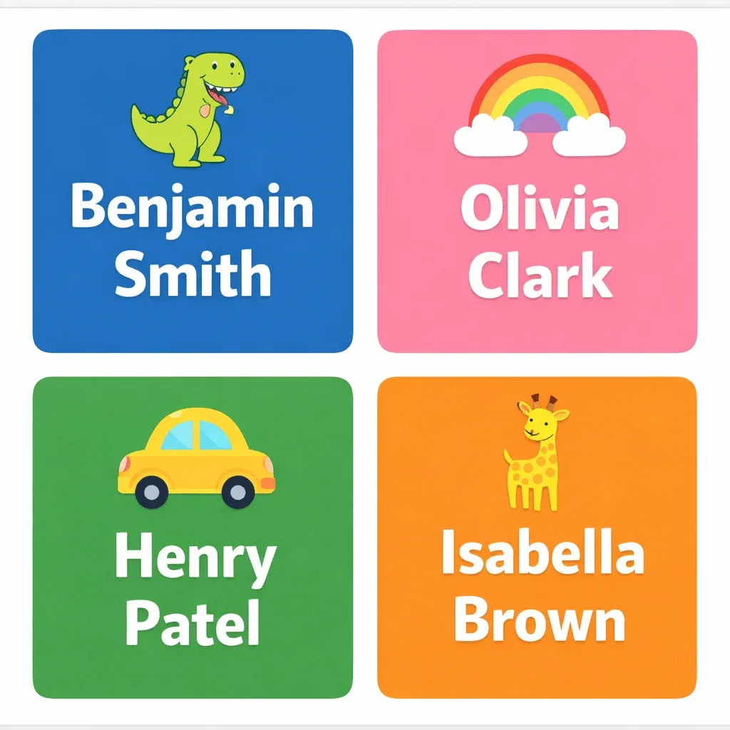 Kids Waterproof Square Name Labels That Stay Strong Through Everyday Use
