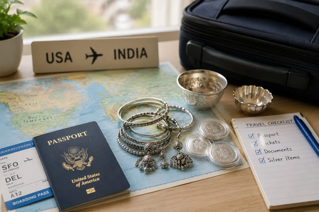 Bringing Silver From USA To India: Customs Rules, Duty, Declaration & Safe Travel Tips