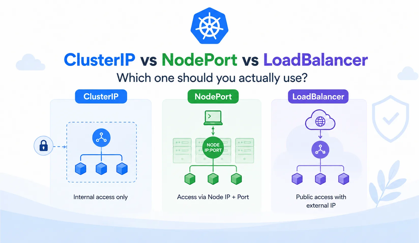 ClusterIP vs NodePort vs LoadBalancer: which one should you actually use?