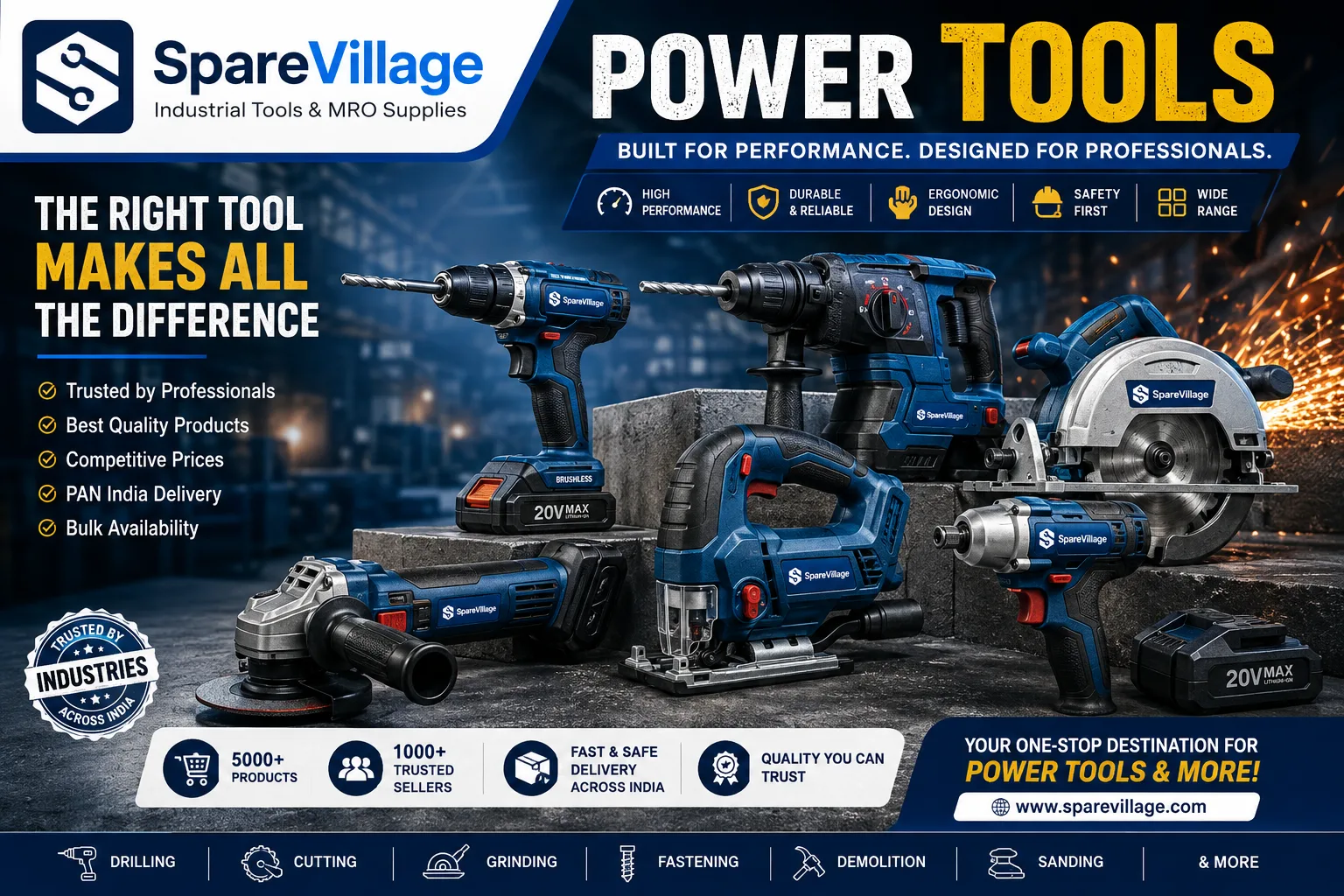 Power Tools: Types, Uses and Benefits for Industrial & Professional Work
