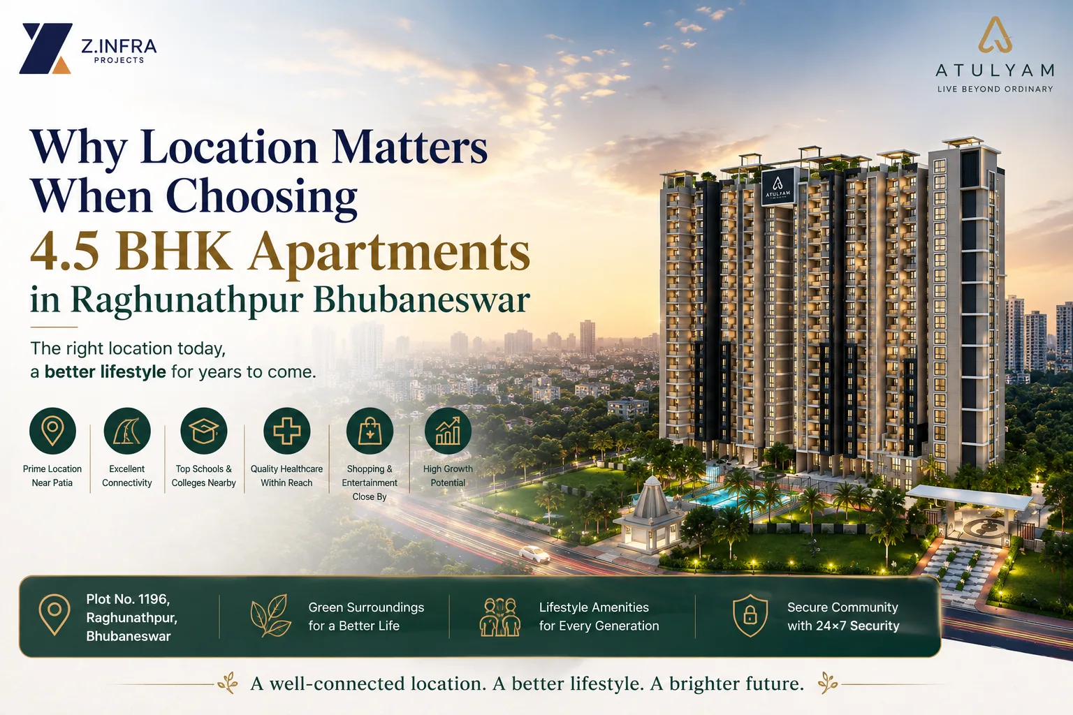 Why Location Matters When Choosing 4.5 BHK Apartments in Raghunathpur Bhubaneswar