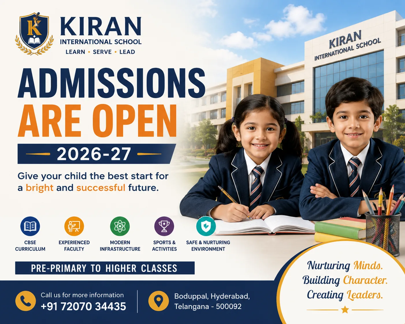 Admissions Open at Kiran International School – Give Your Child the Best Start for a Bright Future