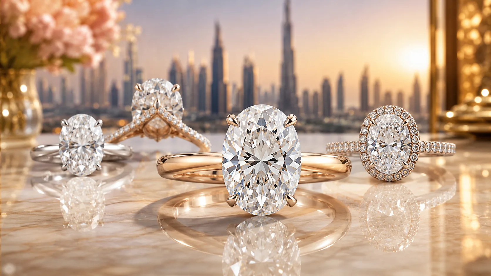 Best Settings for Oval Engagement Rings in Dubai