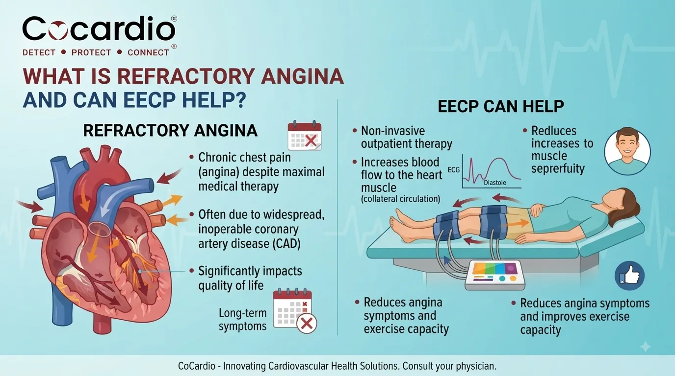 Refractory Angina Explained and How EECP Therapy May Help Manage Chest Pain