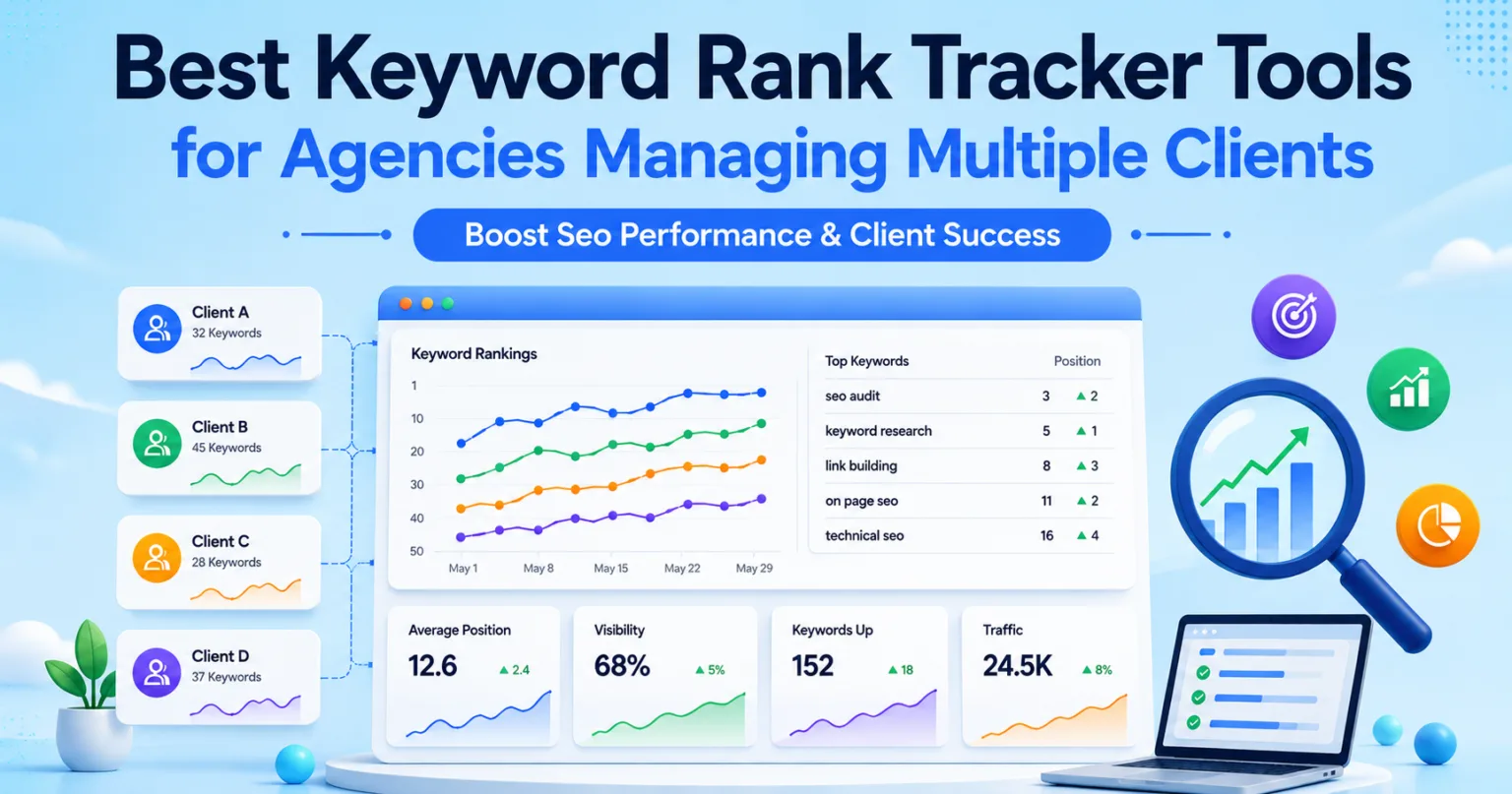 Best Keyword Rank Tracker Tools for Agencies Managing Multiple Clients